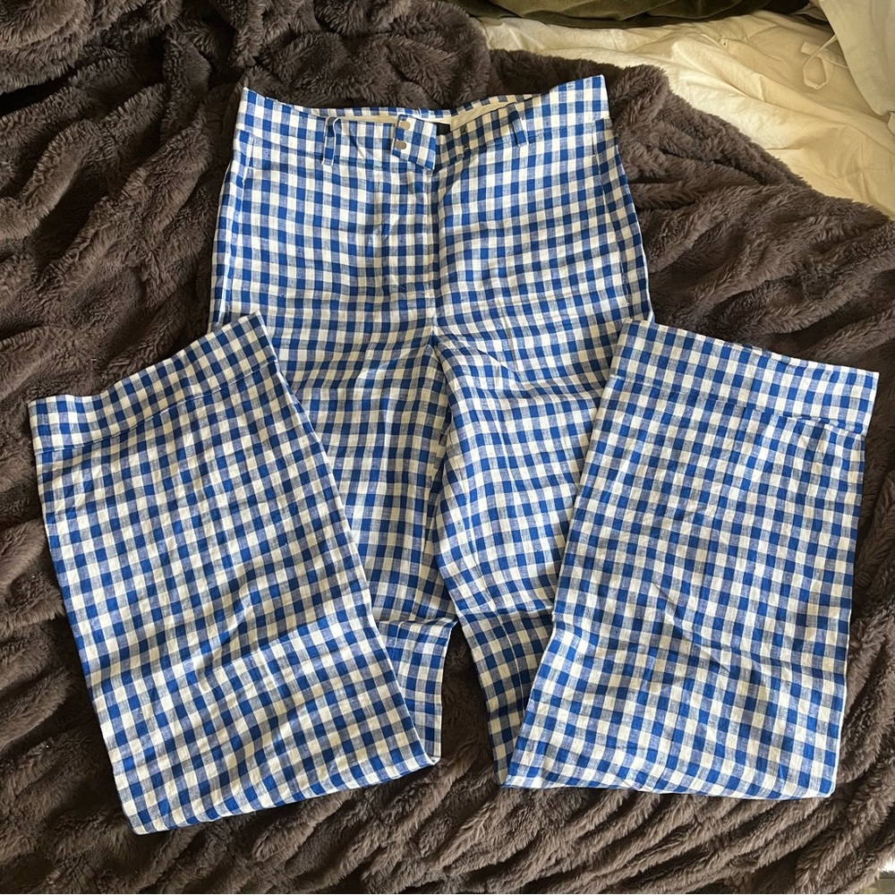 J.Crew Blue Gingham Pants